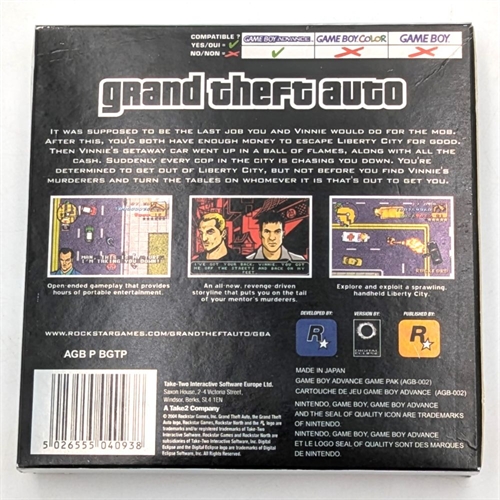 Grand Theft Auto - Complete In Box - GameBoy Advance spil (B Grade) (Genbrug)
